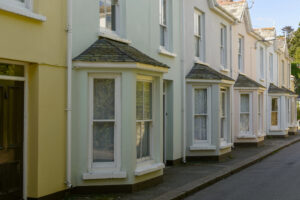 Bow window row at Fowey